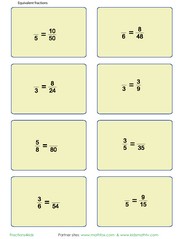 Finding equivalent fractions with two fractions